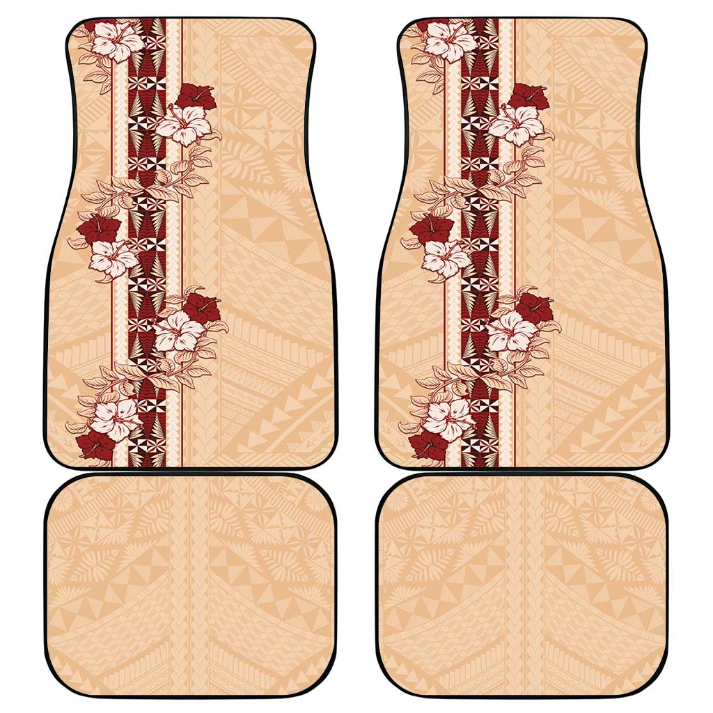 Tonga Language Week Car Mats Hibiscus Tongan Ngatu Pattern LT05 - Polynesian Pride