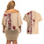 Tonga Language Week Couples Matching Off Shoulder Short Dress and Hawaiian Shirt Hibiscus Tongan Ngatu Pattern