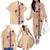 Tonga Language Week Family Matching Off The Shoulder Long Sleeve Dress and Hawaiian Shirt Hibiscus Tongan Ngatu Pattern