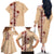 Tonga Language Week Family Matching Off The Shoulder Long Sleeve Dress and Hawaiian Shirt Hibiscus Tongan Ngatu Pattern