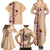 Tonga Language Week Family Matching Summer Maxi Dress and Hawaiian Shirt Hibiscus Tongan Ngatu Pattern