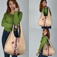 Tonga Language Week Grocery Bag Hibiscus Tongan Ngatu Pattern LT05 - Polynesian Pride