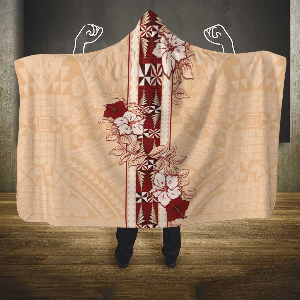 Tonga Language Week Hooded Blanket Hibiscus Tongan Ngatu Pattern LT05 - Polynesian Pride