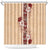 Tonga Language Week Shower Curtain Hibiscus Tongan Ngatu Pattern