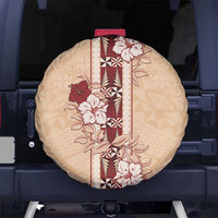 Tonga Language Week Spare Tire Cover Hibiscus Tongan Ngatu Pattern LT05 - Polynesian Pride