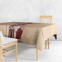 Tonga Language Week Tablecloth Hibiscus Tongan Ngatu Pattern LT05 - Polynesian Pride