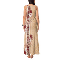 Tonga Language Week Tank Maxi Dress Hibiscus Tongan Ngatu Pattern LT05 - Polynesian Pride