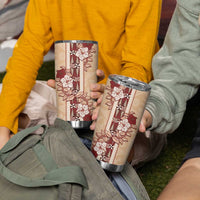 Tonga Language Week Tumbler Cup Hibiscus Tongan Ngatu Pattern LT05 - Polynesian Pride