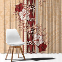 Tonga Language Week Window Curtain Hibiscus Tongan Ngatu Pattern LT05 - Polynesian Pride
