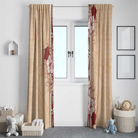 Tonga Language Week Window Curtain Hibiscus Tongan Ngatu Pattern LT05 - Polynesian Pride