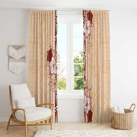 Tonga Language Week Window Curtain Hibiscus Tongan Ngatu Pattern LT05 - Polynesian Pride