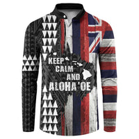Hawaii 1959 Statehood Day Button Sweatshirt Classic Style LT05 Black - Polynesian Pride