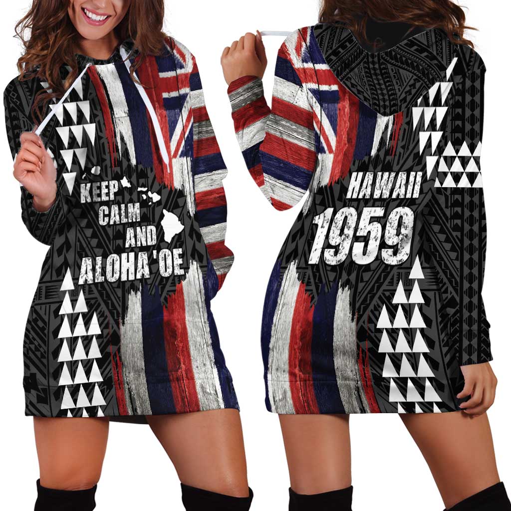Hawaii 1959 Statehood Day Hoodie Dress Classic Style LT05 - Polynesian Pride