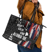 Hawaii 1959 Statehood Day Leather Tote Bag Classic Style LT05 - Polynesian Pride