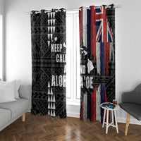 Hawaii 1959 Statehood Day Window Curtain Classic Style LT05 With Grommets Black - Polynesian Pride