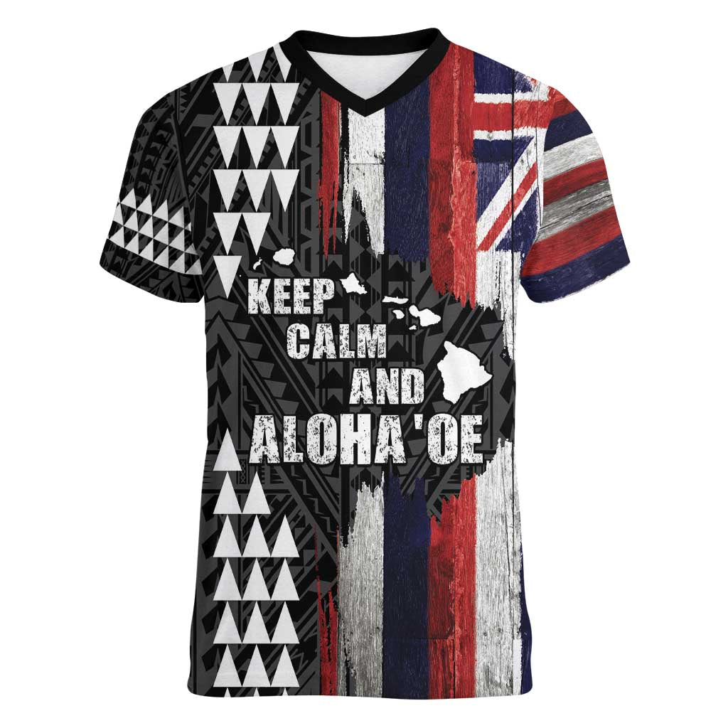 Hawaii 1959 Statehood Day Women V-Neck T-Shirt Classic Style