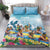 Hawaii Outrigger Canoe Race Bedding Set Polynesian Style Watercolor Style