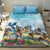 Hawaii Outrigger Canoe Race Bedding Set Polynesian Style Watercolor Style