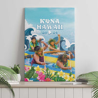 Hawaii Outrigger Canoe Race Canvas Wall Art Polynesian Style Watercolor Style LT05 - Polynesian Pride