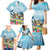 Hawaii Outrigger Canoe Race Family Matching Mermaid Dress and Hawaiian Shirt Polynesian Style Watercolor Style