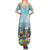 Hawaii Outrigger Canoe Race Family Matching Summer Maxi Dress and Hawaiian Shirt Polynesian Style Watercolor Style