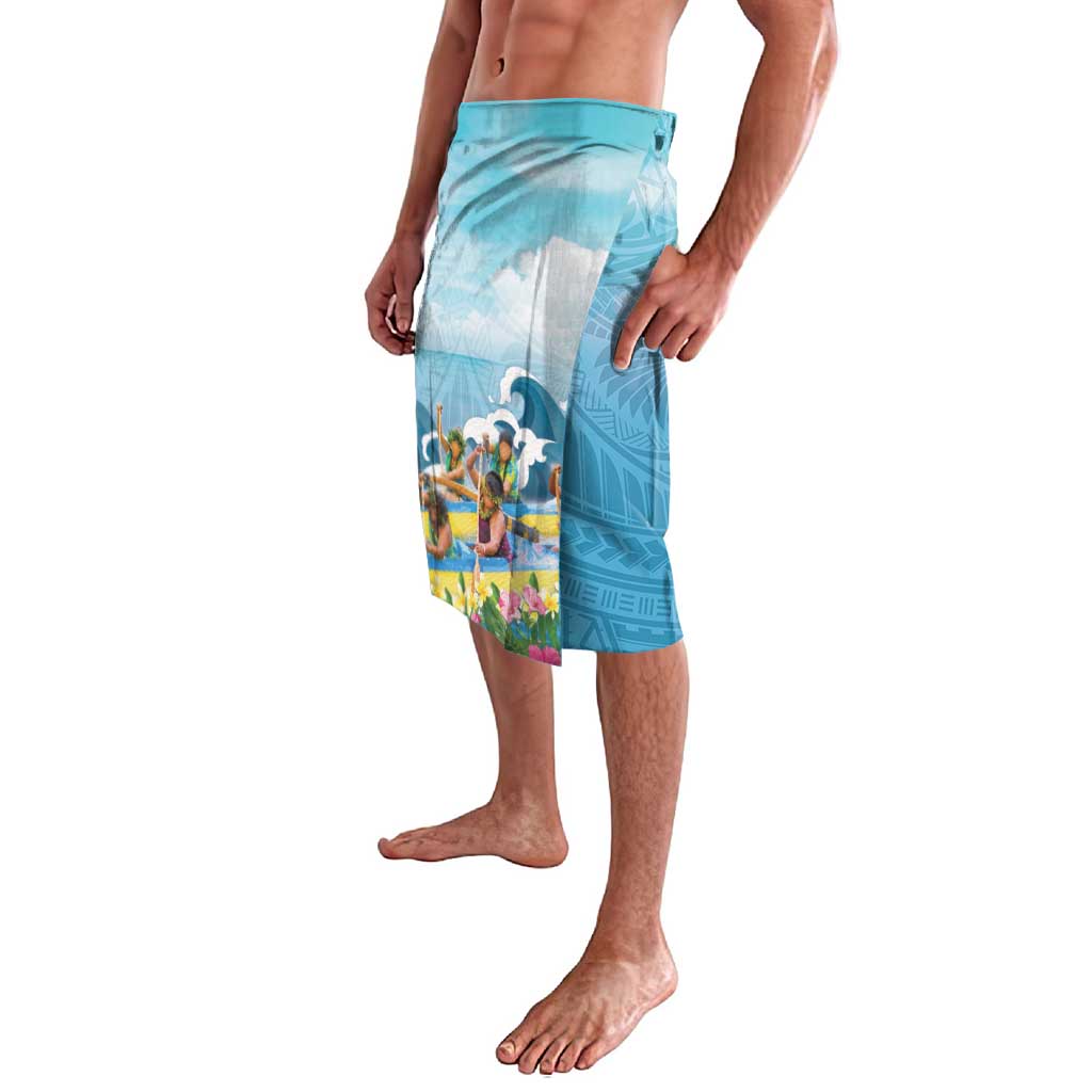 Hawaii Outrigger Canoe Race Lavalava Polynesian Style Watercolor Style LT05 - Polynesian Pride