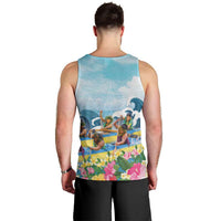 Hawaii Outrigger Canoe Race Men Tank Top Polynesian Style Watercolor Style LT05 - Polynesian Pride