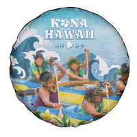 Hawaii Outrigger Canoe Race Spare Tire Cover Polynesian Style Watercolor Style LT05 - Polynesian Pride