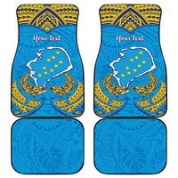 Tuvalu Independence Day Car Mats Coat Of Arms With Polynesian Dolphin Tattoo LT05 - Polynesian Pride