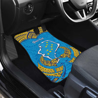 Tuvalu Independence Day Car Mats Coat Of Arms With Polynesian Dolphin Tattoo LT05 - Polynesian Pride