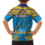 Personalised Tuvalu Independence Day Family Matching Long Sleeve Bodycon Dress and Hawaiian Shirt Coat Of Arms With Polynesian Dolphin Tattoo