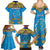 Personalised Tuvalu Independence Day Family Matching Summer Maxi Dress and Hawaiian Shirt Coat Of Arms With Polynesian Dolphin Tattoo