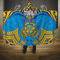 Tuvalu Independence Day Hooded Blanket Coat Of Arms With Polynesian Dolphin Tattoo LT05 - Polynesian Pride