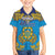 Personalised Tuvalu Independence Day Kid Hawaiian Shirt Coat Of Arms With Polynesian Dolphin Tattoo