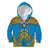 Personalised Tuvalu Independence Day Kid Hoodie Coat Of Arms With Polynesian Dolphin Tattoo