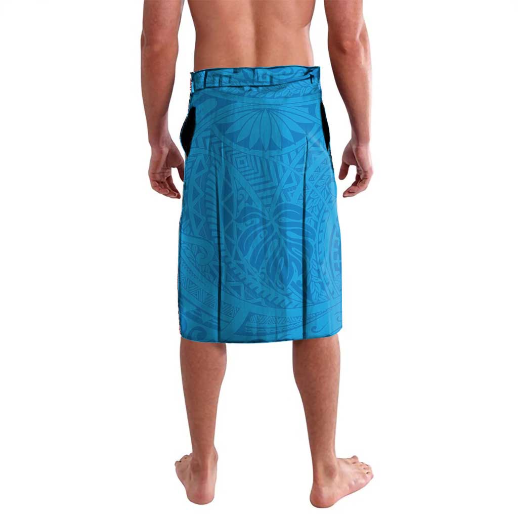Personalised Tuvalu Independence Day Lavalava Coat Of Arms With Polynesian Dolphin Tattoo LT05 - Polynesian Pride