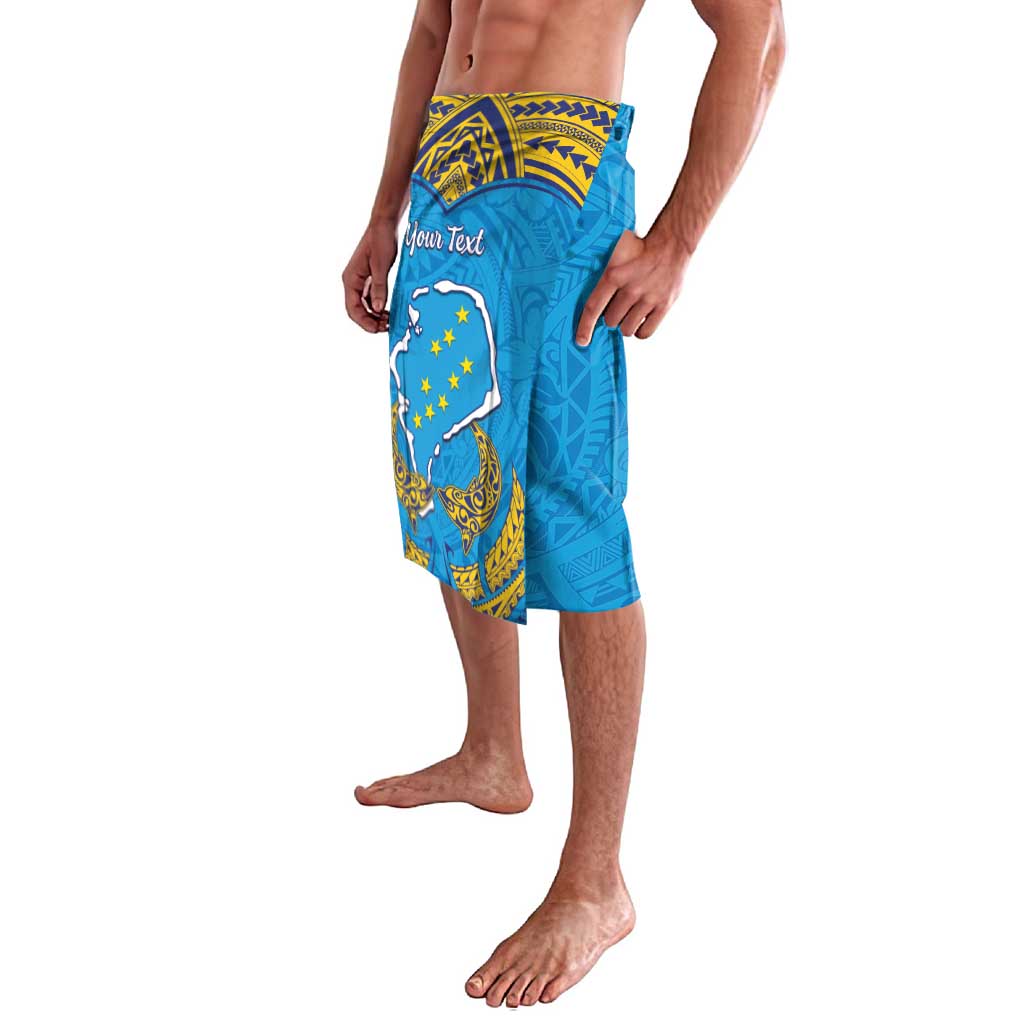 Personalised Tuvalu Independence Day Lavalava Coat Of Arms With Polynesian Dolphin Tattoo LT05 - Polynesian Pride