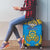 Tuvalu Independence Day Luggage Cover Coat Of Arms With Polynesian Dolphin Tattoo