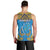 Personalised Tuvalu Independence Day Men Tank Top Coat Of Arms With Polynesian Dolphin Tattoo