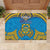 Tuvalu Independence Day Rubber Doormat Coat Of Arms With Polynesian Dolphin Tattoo