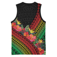 Retro Hawaiian Singer Basketball Jersey Polynesian Style Tropical Flowers LT05 - Polynesian Pride