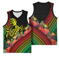 Retro Hawaiian Singer Basketball Jersey Polynesian Style Tropical Flowers LT05 - Polynesian Pride