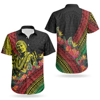 Retro Hawaiian Singer Couples Matching Summer Maxi Dress and Hawaiian Shirt Polynesian Style Tropical Flowers LT05 - Polynesian Pride