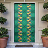 Hawaii Waikiki King Door Cover Green Quilt With Pua Manu LT05 Green - Polynesian Pride