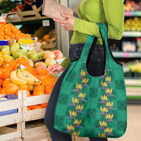 Hawaii Waikiki King Grocery Bag Green Quilt With Pua Manu LT05 - Polynesian Pride