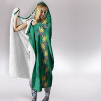 Hawaii Waikiki King Hooded Blanket Green Quilt With Pua Manu LT05 - Polynesian Pride