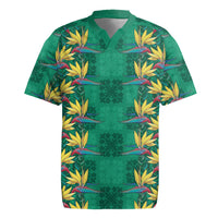Hawaii Waikiki King Rugby Jersey Green Quilt With Pua Manu LT05 Green - Polynesian Pride