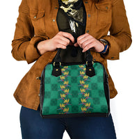 Hawaii Waikiki King Shoulder Handbag Green Quilt With Pua Manu LT05 - Polynesian Pride