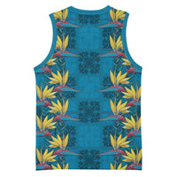 Hawaii Waikiki King Basketball Jersey Blue Quilt With Pua Manu LT05 - Polynesian Pride