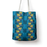 Hawaii Waikiki King Tote Bag Blue Quilt With Pua Manu LT05 - Polynesian Pride